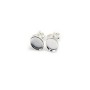 Clous d'oreilles plateau ovale pour cabochon 6x8mm en argent 925 x 2pcs