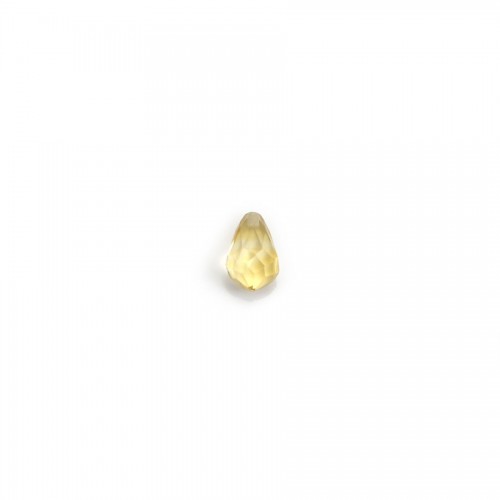 Pendentif en citrine, de forme goutte facette x 1pc