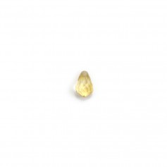 Pendentif en citrine, de forme goutte facette x 1pc