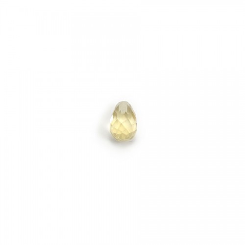 Pendentif en citrine, de forme goutte facette x 1pc