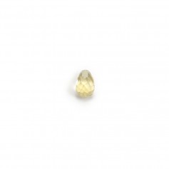 Pendentif en citrine, de forme goutte facette x 1pc
