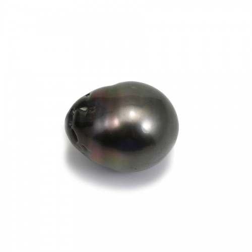Perle de culture de Tahiti de forme semi-ronde 13-14mm x 1pc