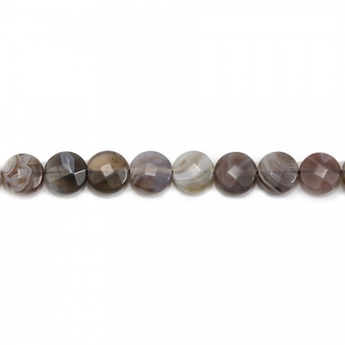 Agate of the botswana roundel faceted 5x8mm x 40cm