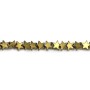 Gold Hematite, in shape of a star, 4mm x 40 cm