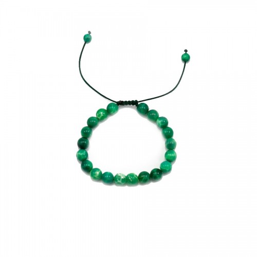 Bracelet agate paon 8mm