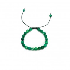 Bracelet agate paon 8mm