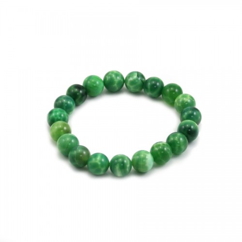 Bracelet agate paon 10mm