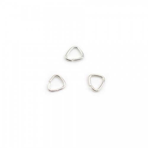 Anneaux triangulaires ouverts en argent 5x0,6mm x 20pcs