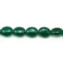 Agate verte ovale 8x10mm x 40cm