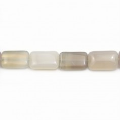 Agate grise rectangle 10x16mm x 40cm  