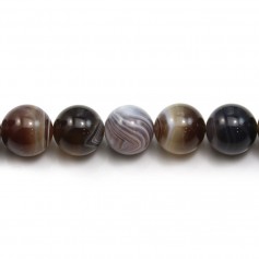 Agate du botswana ronde 14mm x 40cm
