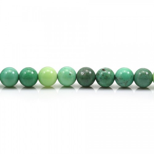Agate d'herbe verte ronde  6mm x 40cm