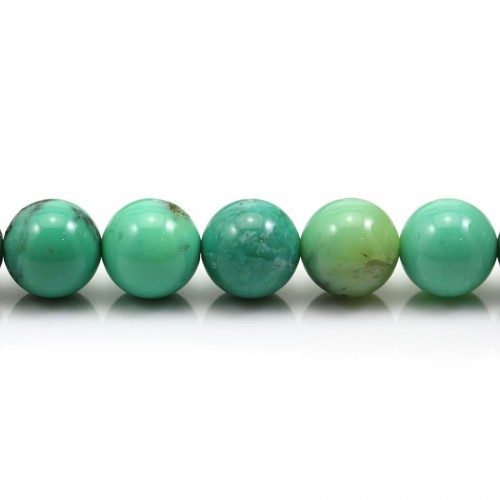 Agate d'herbe verte ronde 12mm x 40cm