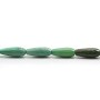 Agate d'herbe verte goutte facette 6x16mm x 40cm