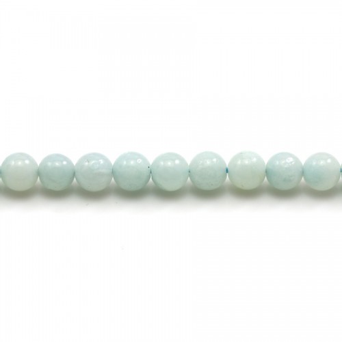 Amazonit, rund, 6.5mm x 38cm