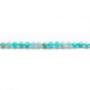 Amazonite round faceted 2mm x 39cm