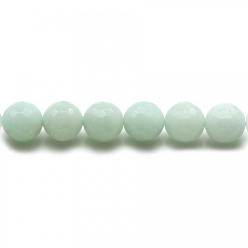 Amazonite Round Facet 10mm x 40cm