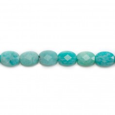 Amazonite ovale facette  6x8mm x 40cm