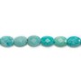 Amazonite ovale facette  6x8mm x 40cm