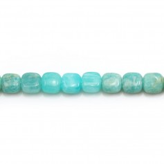 Amazonite bleu, de forme carré 6mm x 6 st