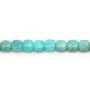 Amazonite bleu, de forme carré 6mm x 6 pcs
