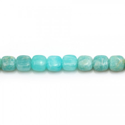 Amazonite blue, in the shape of a square 6mm x 39cm