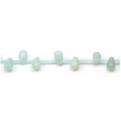 Amazonite goutte ronde 6x9mm x 39cm