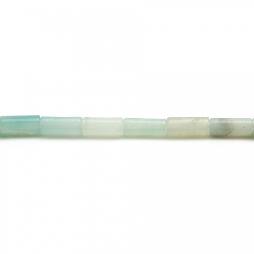 Amazzonite, tubo, 4x8mm x 39cm