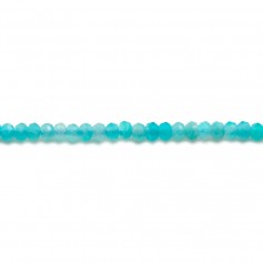 Amazonite rondelle facette 2x2.8mm x 39cm