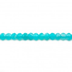 Amazonite roundel faceted 2x3mm x 39cm