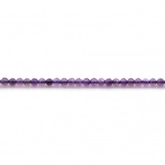 Améthyste de forme ronde facette 2.5mm x 39cm