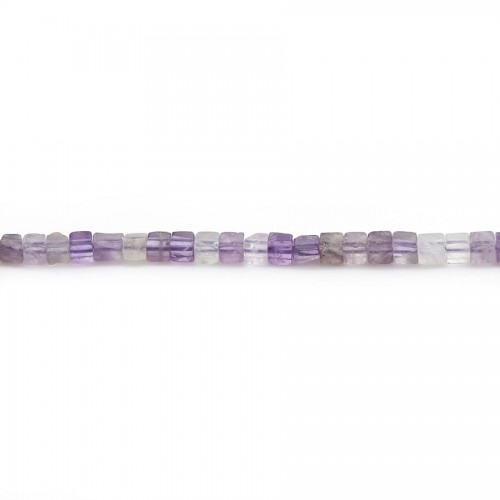 Amatista violeta, cubo, 2,5mm x 39cm