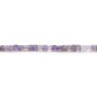 Amethyste violette, en forme de cube, 2.5mm x 39cm