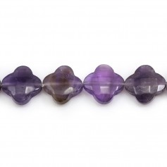 Amethyste clover  faceted 13 mm x 40cm    