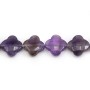 Amethyste clover  faceted 13 mm x 40cm    