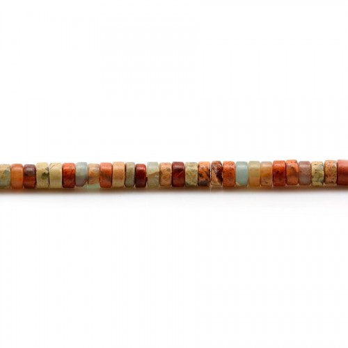 Jasper, in the shape of a roundel 2x4mm x 39cm