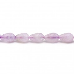 Améthyste violet claire, en forme de goutte facette de taille 6x9mm x 4 pcs