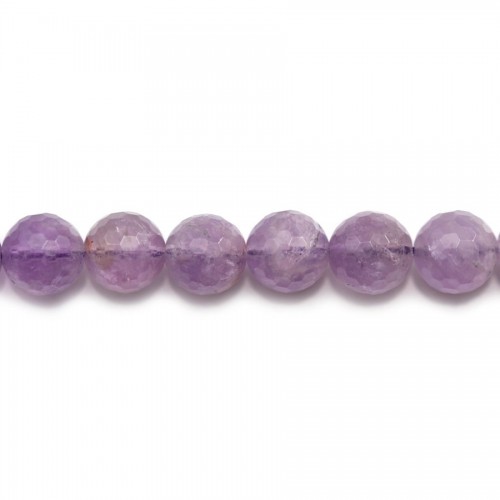 Jade purple Round faced 12mm x 40cm