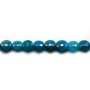 Apatite bleu, de forme rond plat facette, 6mm x 39cm