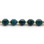 Apatite,en forme d'octogonal facette sur fil 10mm x 40cm