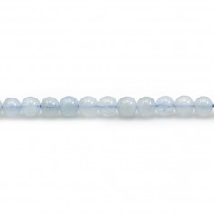 Aigue-Marine Rond 4mm x 10 perles