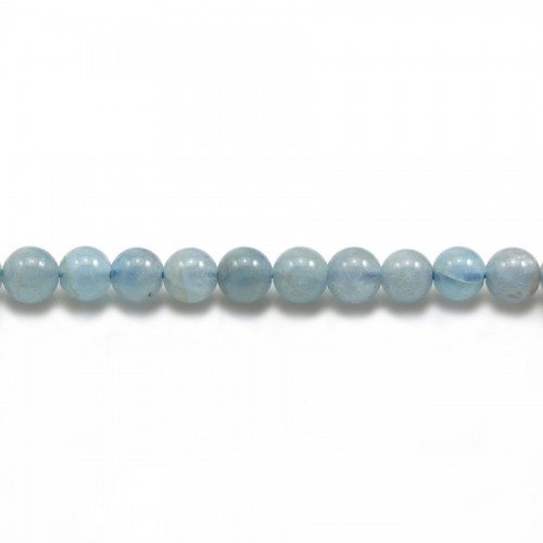 Aigue-Marine Rond 5mm x 40cm