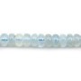 Aigue marine rondelle 4x6mm x 40cm