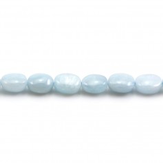 Aigue marine de forme ovale 6x8mm x 40cm