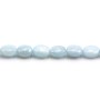 Aigue marine de forme ovale 6x8mm x 40cm