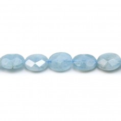 Aigue-Marine Ovale facette 10x8mm x 40cm