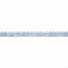 Aquamarine faceted rondelle 3x5mm x 40cm