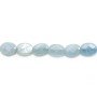 Aquamarine, faceted oval 6x8mm x 39cm