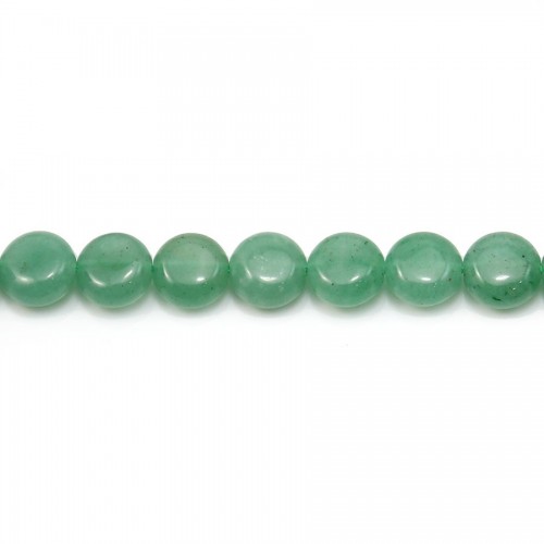 Aventurine ronde plate 8mm x 8pcs