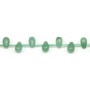 Aventurine verte, en forme de goutte ronde, de taille 6x9mm x 4 st